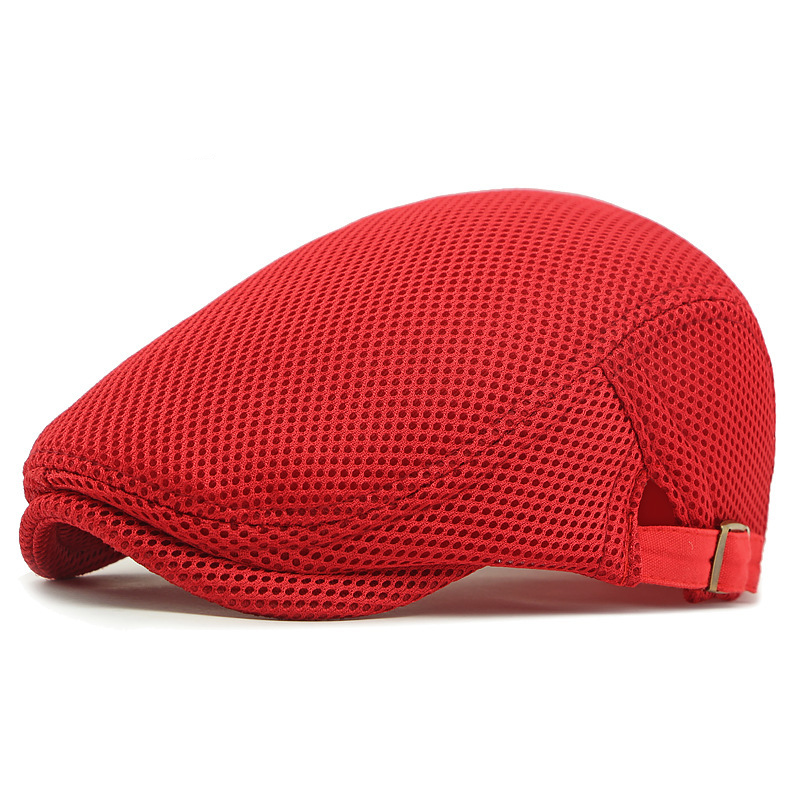 🧢Breathable Flat Cap with Adjustable Strap – Mesh Fabric, Classic Ivy Style & Built-in Sweatband – All-Day Comfort🌞