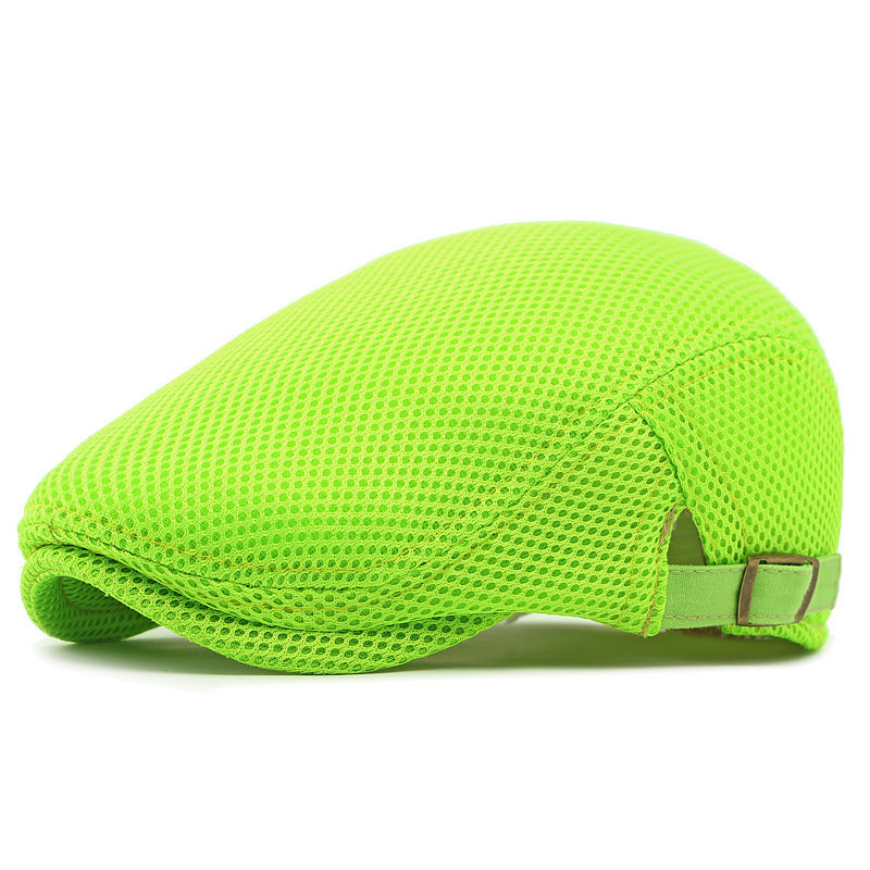 🧢Breathable Flat Cap with Adjustable Strap – Mesh Fabric, Classic Ivy Style & Built-in Sweatband – All-Day Comfort🌞