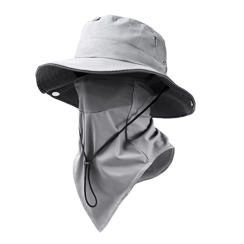 Breathable Fisherman Hat with Detachable Face Mask
