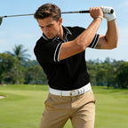 👔 Summer Casual Short Sleeve Shirt – Premium Knit, Contrast Tipping, Breathable 🌴