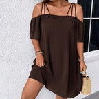 👗 Women's Elegant Solid Color Mini Dress