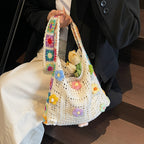 ✨ Women's Crochet Ethnic Bag – Bohemian, Spacious, Versatile 🌼