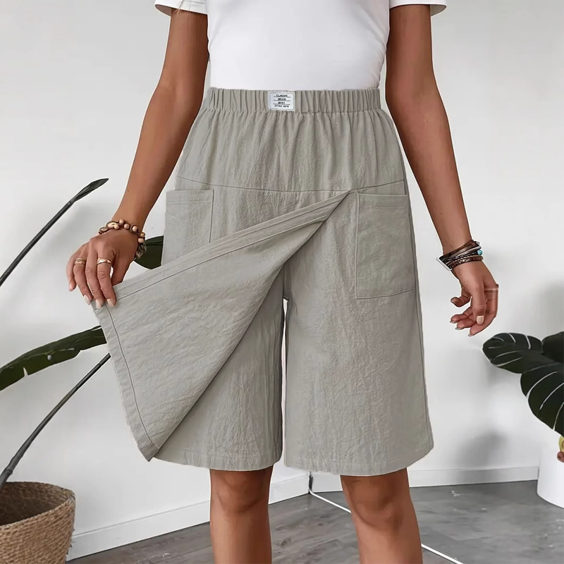 💃Women's Casual Elastic Waist Wrap Skort