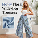 🌷Summer Cool Dea🎉Women's Printed Wide-Leg Drawstring Trousers