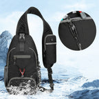 🎒Men's Outdoor Sling Crossbody Bag – Multi-Pocket, Water-Resistant, Breathable Back 🌦️