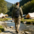 🎒Men's Outdoor Sling Crossbody Bag – Multi-Pocket, Water-Resistant, Breathable Back 🌦️