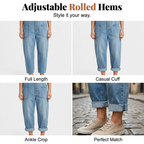 🔥Women's Casual Baggy Denim Overalls with Pockets