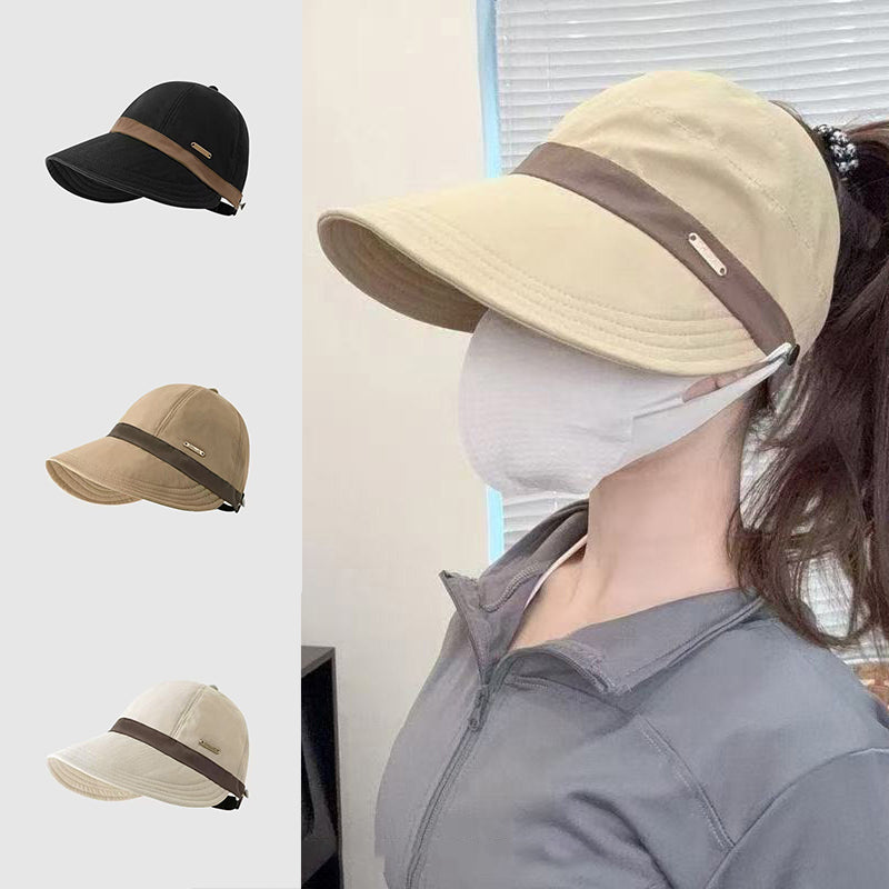 🧢 Women’s Wide Brim Sun Hat ✅ Ponytail Opening & UV Shade | Lightweight Outdoor Baseball Cap ☀️