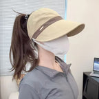 🧢 Women’s Wide Brim Sun Hat ✅ Ponytail Opening & UV Shade | Lightweight Outdoor Baseball Cap ☀️