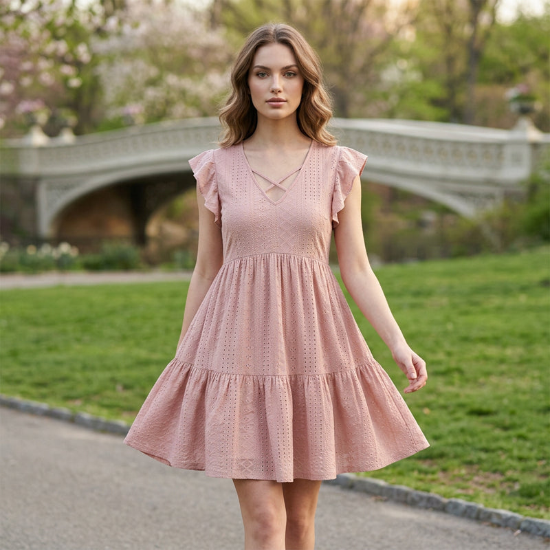 💥Women’s Solid Color Textured Knit Dress