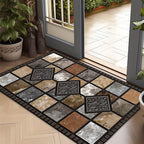 Geometric Stone Pattern Doormat