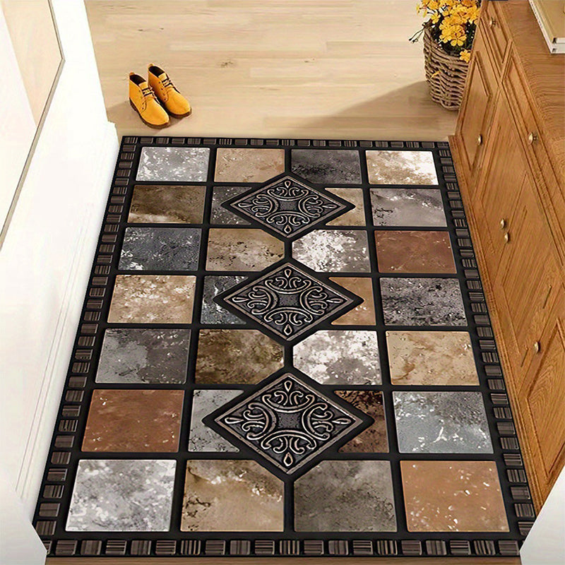 Geometric Stone Pattern Doormat