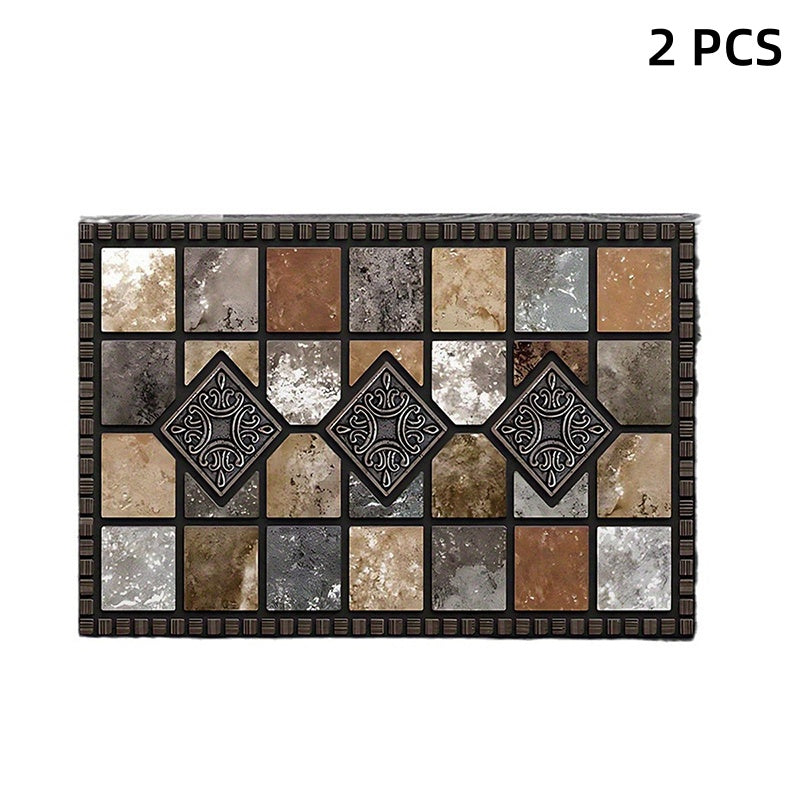 Geometric Stone Pattern Doormat