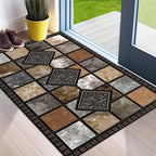 Geometric Stone Pattern Doormat