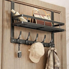 🔥 Over The Door Hooks with Storage Basket