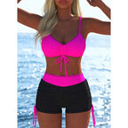 ⏳Time-Limited Special⏰Women's Bikini Set – Drawstring Top, Boy Shorts, Multiple Styles 🏖️