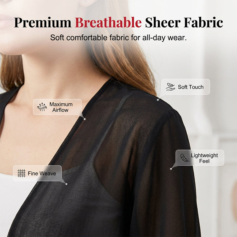 ⏳Time-Limited Special⏰Women's Chiffon Tie-Front Top – Summer Layering Essential 🍃
