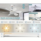 🔥2-IN-1 PORTABLE CEILING FAN & LIGHT with Remote Control