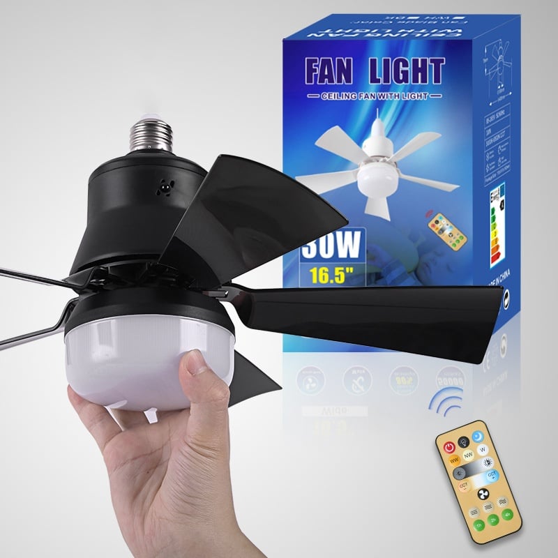 🔥2-IN-1 PORTABLE CEILING FAN & LIGHT with Remote Control