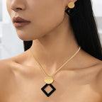✨ Modern Geometric Jewelry Set – Gold-Plated, Lightweight, Chic 🔶