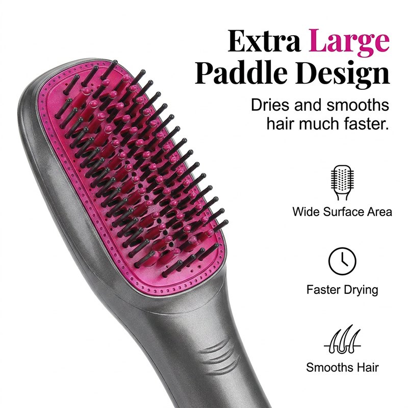 💥Professional 3-in-1 Hot Air Brush – Dry, detangle & volumize – 162K+ sold, salon results at home – smooth & shiny ✨🌀💨