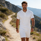 Men's Summer 2-Piece Polo & Shorts Set