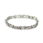 Fashionable Magnetic Bracelet with Rhinestones