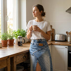 ⌛Limited-time offer-Women's Layered Waist Denim Maxi Skirt