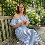 👗  Women's Striped Off Shoulder Dress – Elegant, Flowy, Summer Chic 🌊