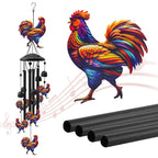 🎵💥 Vintage Metal Wind Chimes | Elegant Black Aluminium Garden Decor with Bird & Butterfly Accents for Patio & Porch