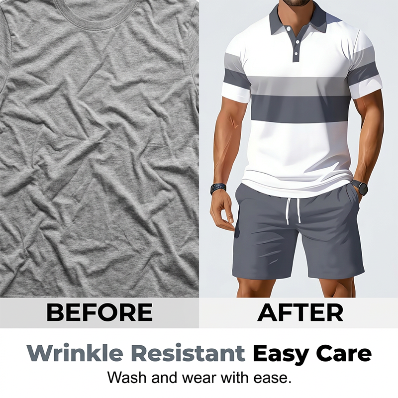 Men's Two-Piece Shirt and Shorts Set