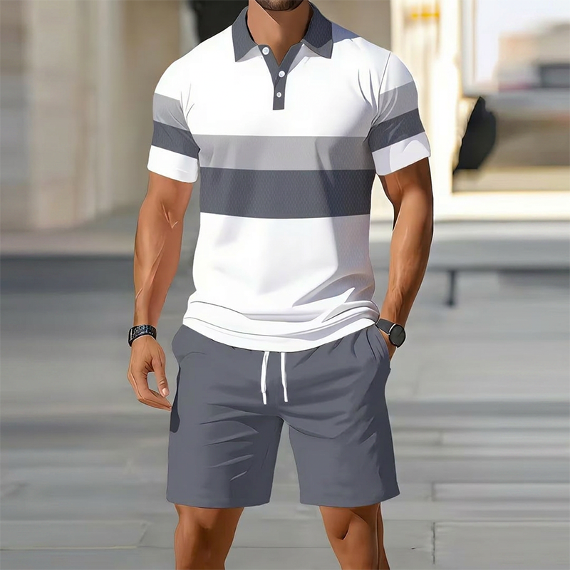 Men's Two-Piece Shirt and Shorts Set