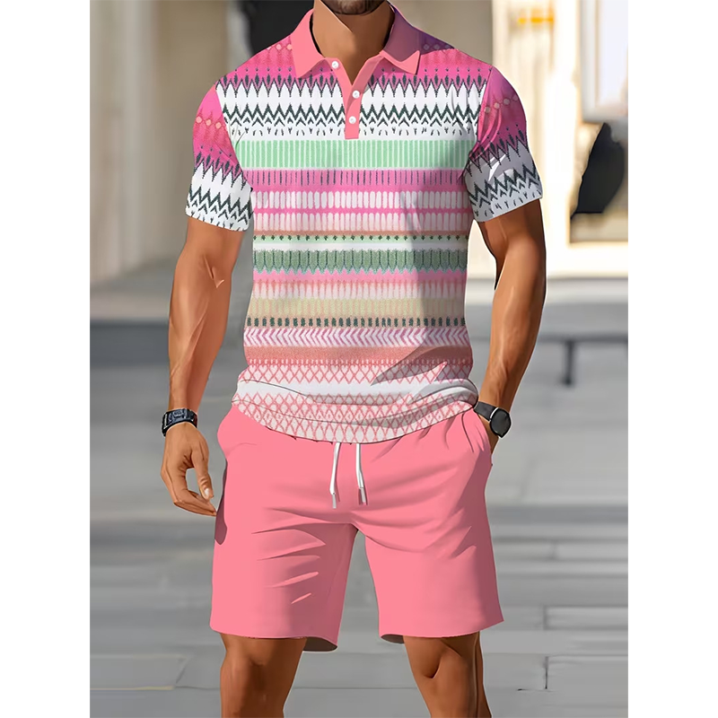 Men's Two-Piece Shirt and Shorts Set