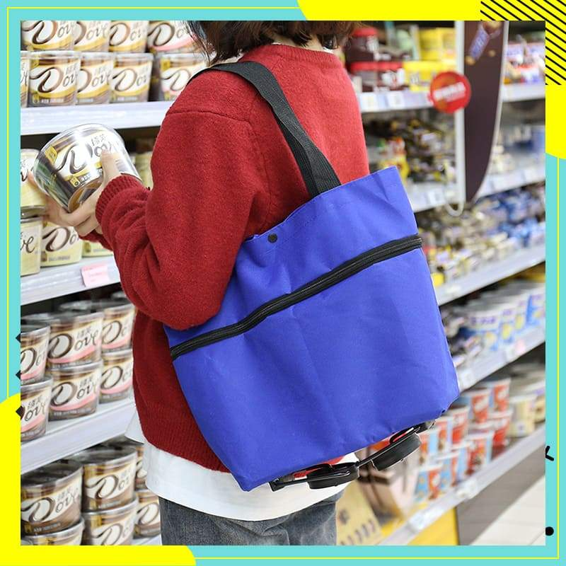 🔥2-in-1 Foldable Shopping Cart
