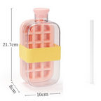 ❄️2-in-1 Ice Cube Maker Water Bottle Built-In Ice Tray, Food-Grade Silicone, Bpa-Free. Make Ice & Store Water In One Bottle 💼✈️
