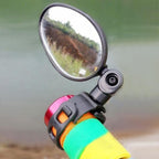 360° Rotating Rearview Mirror – Clear view behind, no more neck twisting. Fits bikes, e‑bikes & motorcycles. Tool‑free silicone strap!