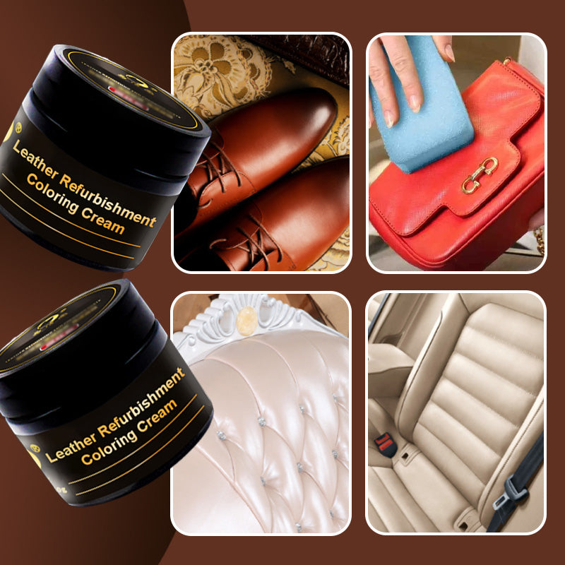 🌟Leather Paint & Repair Kit – 11 Vivid Colours, Protective Semi-Gloss Finish. Restores Shoes, Sofas & Accessories – Safe, Non-Toxic & Easy to Apply! 💪✨