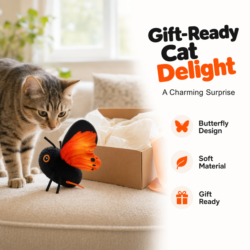 🐱😺Smart Sensing Flapping Butterfly Toy Interactive Cat🐾