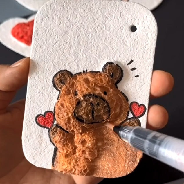 🎨✨Magic Fluffy Pigments, Pigment Paper, DIY Paintbrushes