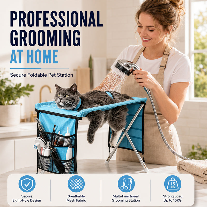 🐕2-in-1 Foldable Pet Grooming Bed