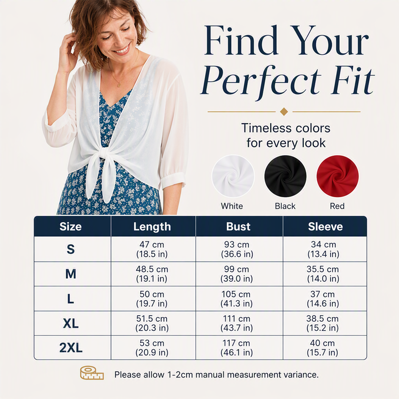 ⏳Time-Limited Special⏰Women's Chiffon Tie-Front Top – Summer Layering Essential 🍃