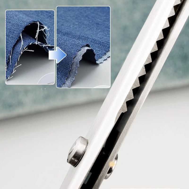 🧵 Premium Stainless Steel Pinking Shears – Ergonomic Soft-Grip, Zigzag Cut ✂️
