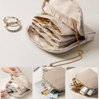 Mini Travel Jewellery Bag with Zip – Compact, Portable & Perfect for Rings, Earrings & Necklaces ✨