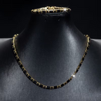 ⚡ Sparkling Jewelry Set for Men – Cubic Zircon Necklace & Bracelet Set