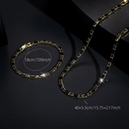 ⚡ Sparkling Jewelry Set for Men – Cubic Zircon Necklace & Bracelet Set