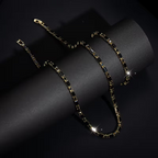 ⚡ Sparkling Jewelry Set for Men – Cubic Zircon Necklace & Bracelet Set
