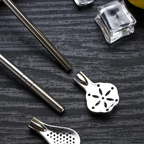 🥤 2-in-1 Stainless Steel Straw Spoon – Stir, Sip & Filter Easily ✨