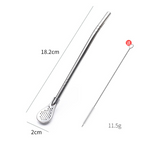 🥤 2-in-1 Stainless Steel Straw Spoon – Stir, Sip & Filter Easily ✨