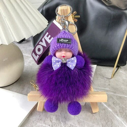 🧸 Soft Plush Doll Keychain