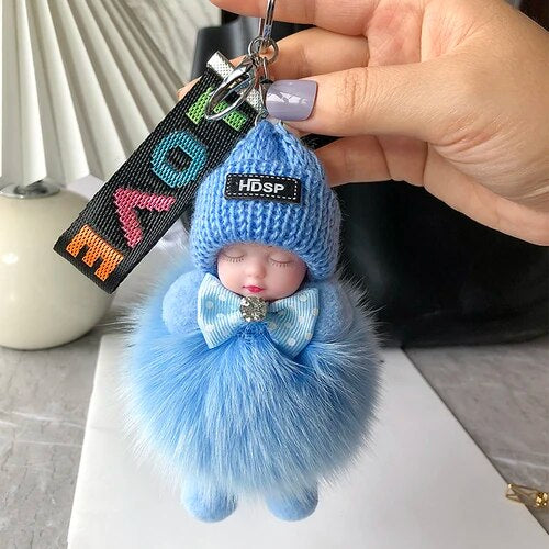 🧸 Soft Plush Doll Keychain